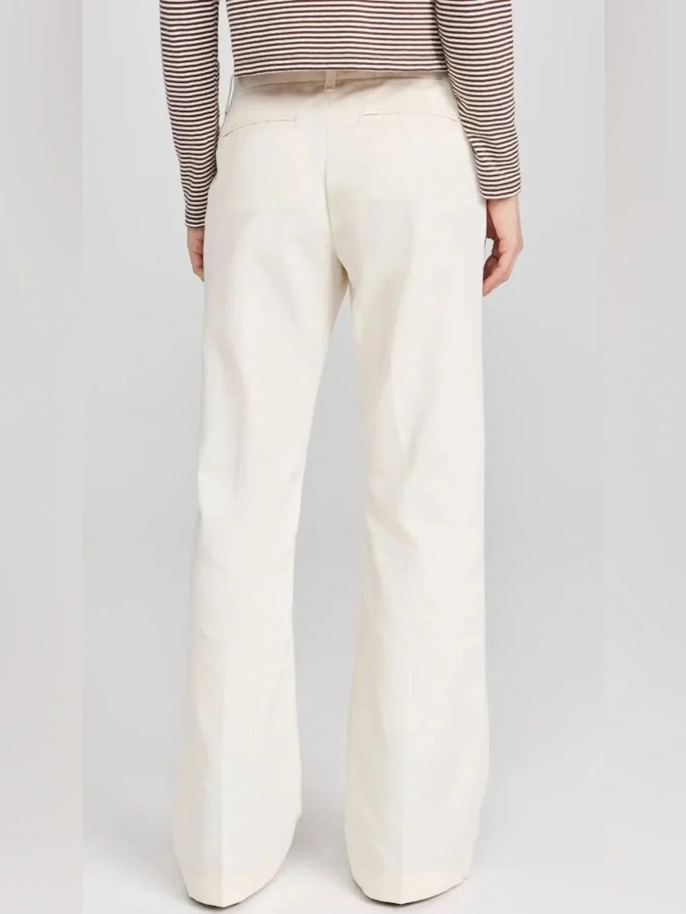 RE/DONE Mid-Rise Flared Trouser Ivory Jean (125) - Picture 2 of 9